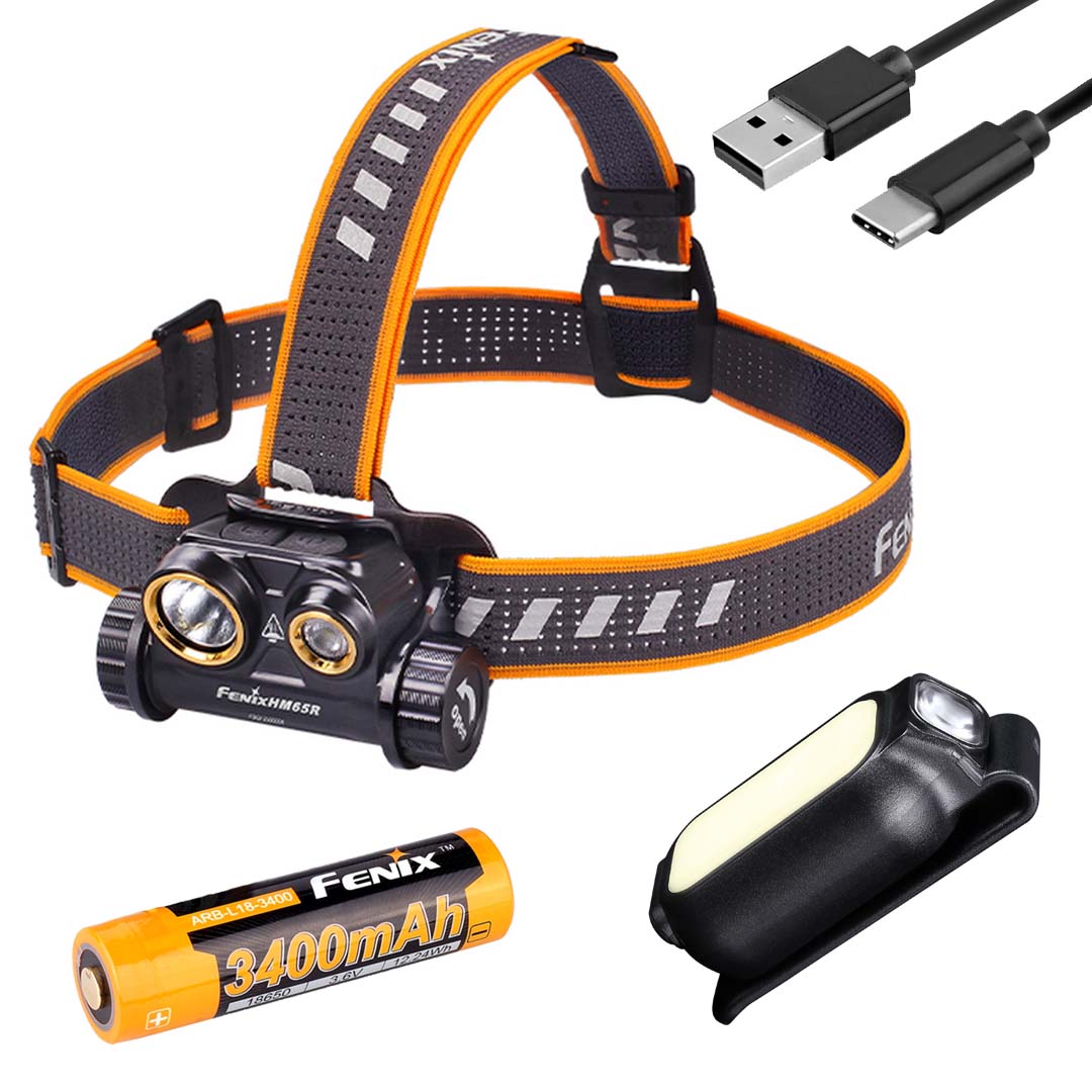 Fenix HM65R 1400 Lumen Spot and Floodlight USB Rechargeable